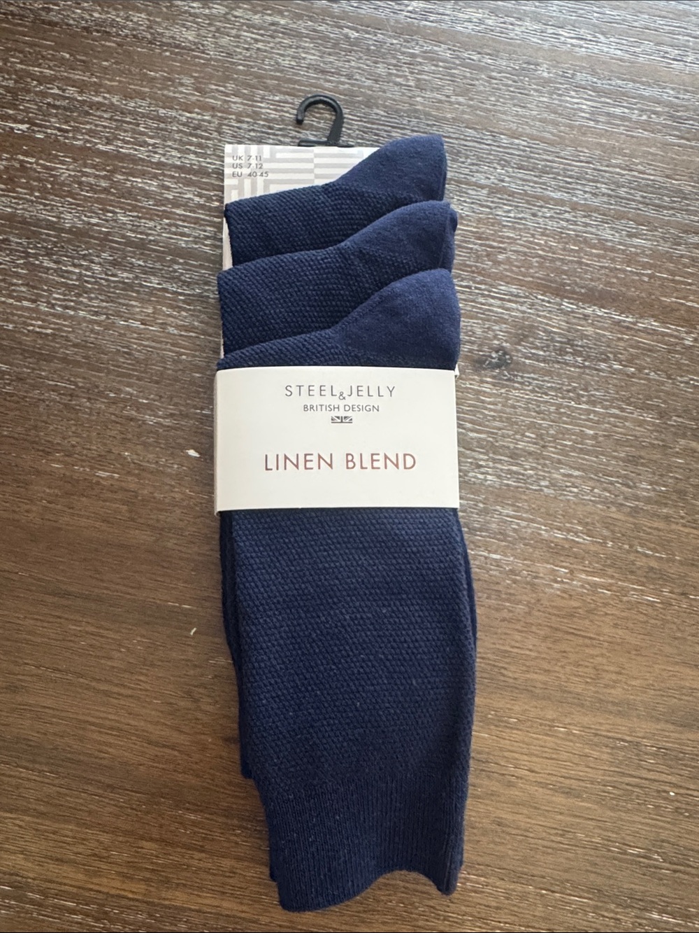 Steel & Jelly Men's Linen Blend Dress Socks - 3 pairs